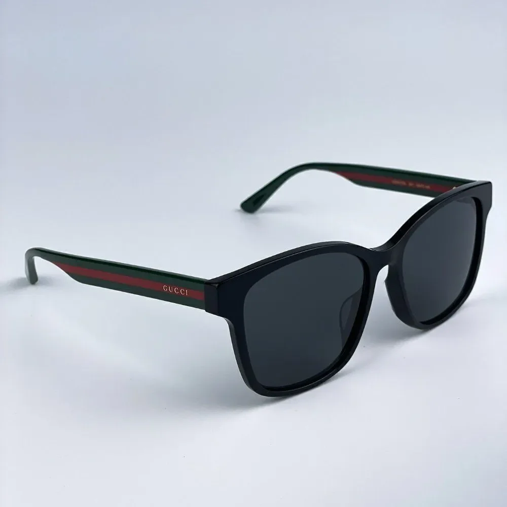 SALE! NEW Gucci GG0417SK 001 Black Multicolour Grey Oval Unisex Sunglasses